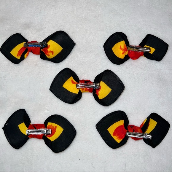 Flames Graphic Bandana Knotted Hair Bow - Picture 10 of 11